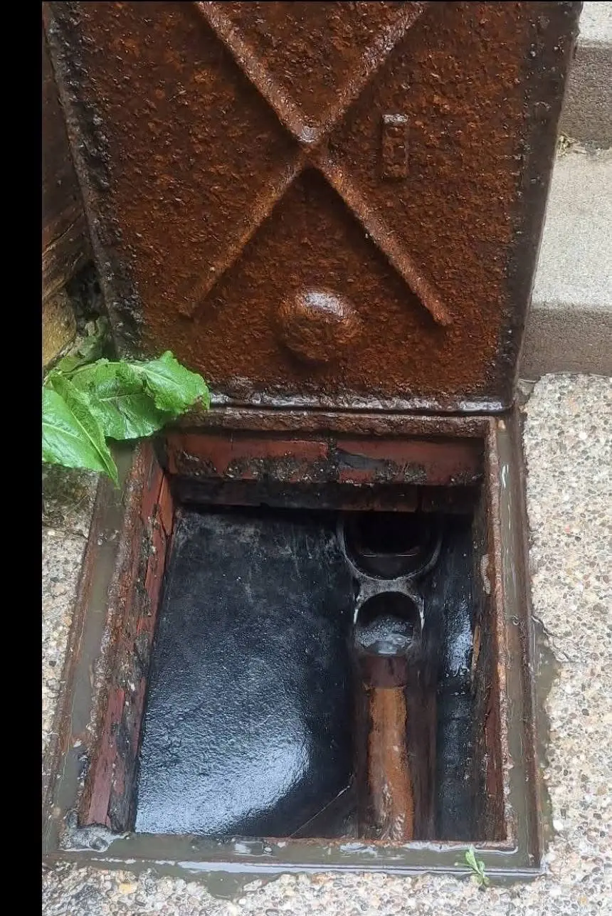 After drain unblocking